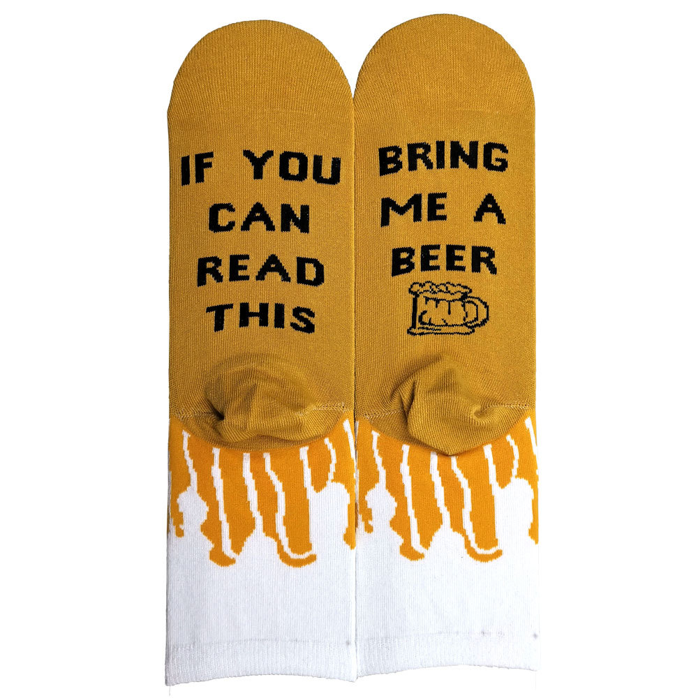 IF YOU CAN READ THIS BRING ME A BEER Letter Cotton Socks Novelty Socks